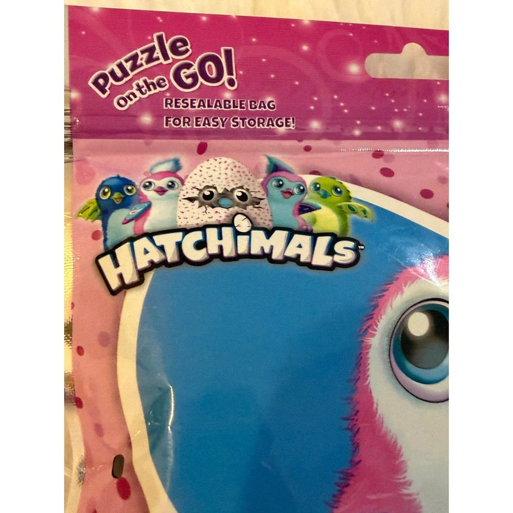 Hatchimals Puzzle on the GO 24 Piece Jigsaw Resealable Bag Pink Blue Spin Master